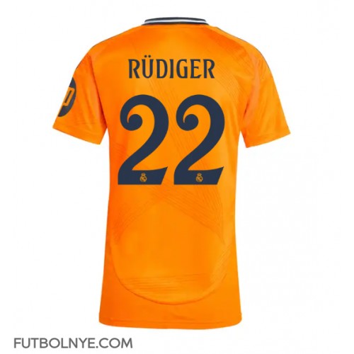 Camiseta Real Madrid Antonio Rudiger #22 Visitante Equipación para mujer 2024-25 manga corta